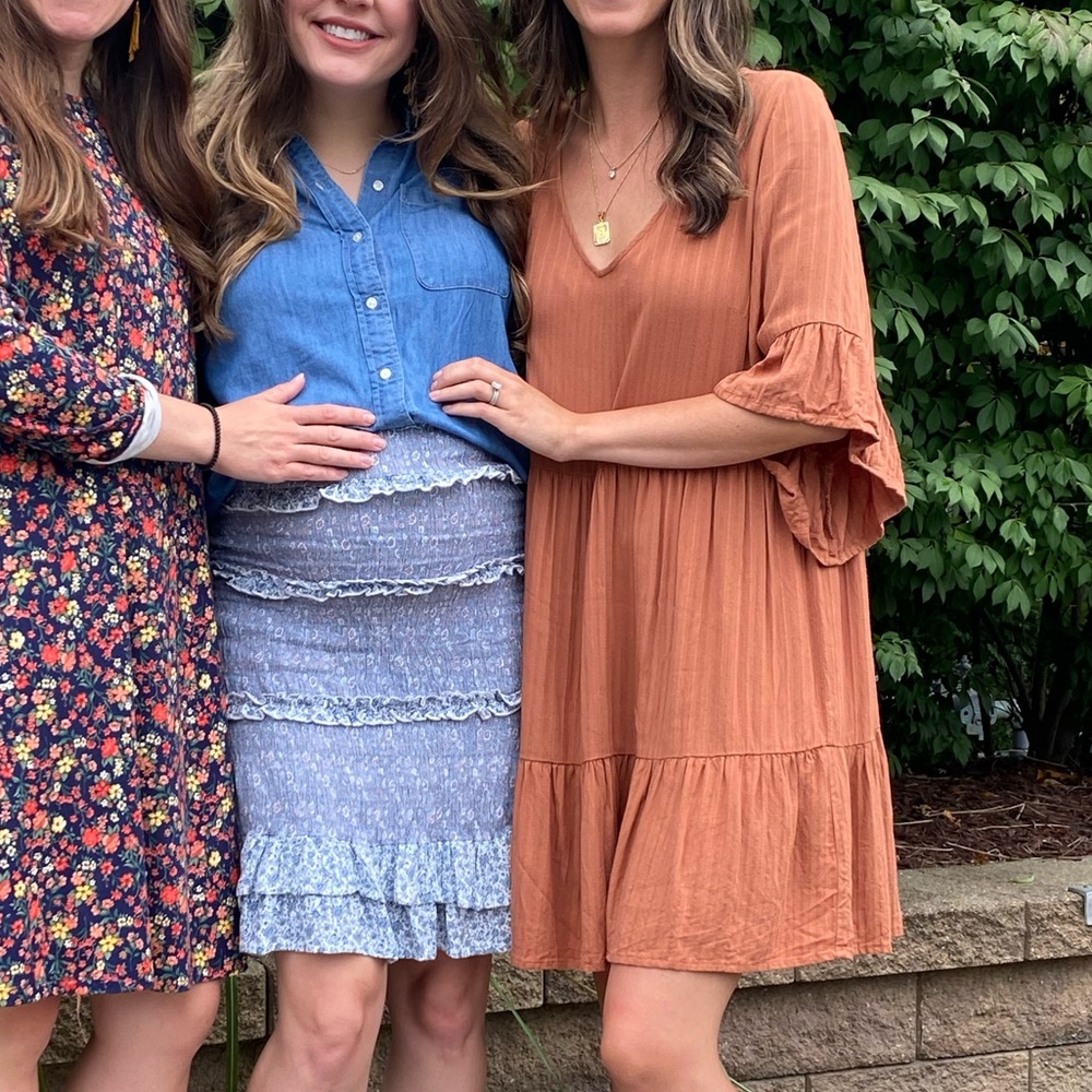 🔴SOLD🔴 Burnt Orange relaxed peplum dress